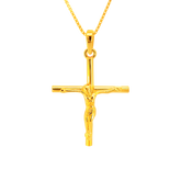 22k Yellow Gold Cross Religious Large Pendants with gold weight of 5.6g
